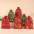 thumbnail image 3 of Nvzi 10 bolsas de regalo navideñas con cordón, bolsas navideñas con cordón, bolsas de regalo navideñas con cordón, bolsas para envolver regalos, estilo E, 3 of 5