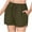 Army Green, variant on UAMVSH Cotton Linen Shorts for Women Soft Curved Hem Side Slit Shorts with Pockets Drawstring Elastic Waist Summer Casual Ladies Shorts