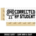thumbnail image 2 of Corrected By Student Nerdy Owl Teacher Student School Self-Inking Rubber Stamp Ink Stamper - Pink Ink - Small 1-1/2 Inch, 2 of 7