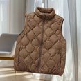 thumbnail image 5 of AUNVITO Women's Lightweight Down Vest Stand Collar Sleeveless Warm White Duck Down Casual and Stylish, 5 of 8