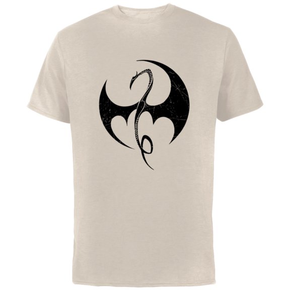 Marvel Iron Fist Icon - Short Sleeve Cotton T-Shirt for Adults - Customized-Natural