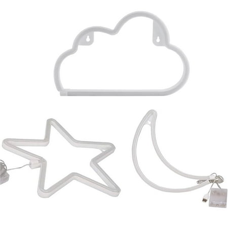 

Led Night Light Set USB Waterproof Cloud Lamp Moon Shape Light And Star Shape Light With Battery Box