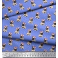 thumbnail image 2 of Soimoi Tissu Poly Georgette Imprimé Chien Carlin 1 Yard 42 Pouces de Large, 2 of 3