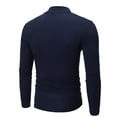 thumbnail image 6 of Daznico Mens Shirts - Men Warm Low Collar Thermal Underwear Men Basic Plain T Shirt Blouse Pullover Long Sleeve Top - Shirts for Men,Color:Navy,Size:L, 6 of 6