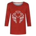 thumbnail image 4 of Aqestyerly Blouse Décontractée pour Femme, Imprimé Amusant, Coupe Ample, Col Rond, T-Shirt à Manches 3/4, Doux, Été, Quotidien, Haut Mode, Tee HWRETIE, 4 of 4