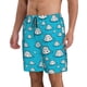thumbnail image 2 of Balery Hippo In Water Head Traje de Baño Estilo Hawaiano para Hombre, Shorts de Secado Rápido con Bolsillos-Large, 2 of 6