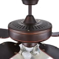 thumbnail image 5 of 52HES5ORB-MB-LED-WH-Concord Fans-Heritage Square - 52 Inch 5 Blade Ceiling Fan with Light Kit   Oil Rubbed Bronze Finish with Oil Rubbed Bronze Blade, 5 of 7