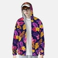 thumbnail image 4 of Sigee Purple Flower Print UPF50+ Men's Sun Protection Hoodie Shirt SPF UV Shirt Long Sleeve Fishing Outdoor Lightweight, S-3XL, 4 of 9