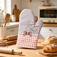 thumbnail image 4 of Guantes de silicona para horno con protección contra el calor – Guantes de cocina antideslizantes para hornear, asar a la parrilla y cocinar – Protección de manos resistente al calor para microondas, 4 of 6