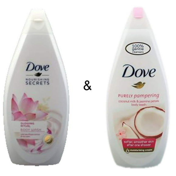 Body Wash Glowing Ritual 500 by Dove & Body Wash Coconut 750 by Dove