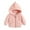 Pink, variant on URMAGIC Infant Baby Boys Girls Fleece Lined Hooded Jacket Solid Color Hoody Warm Zipper Up Coat Fall Outwear Overcoat