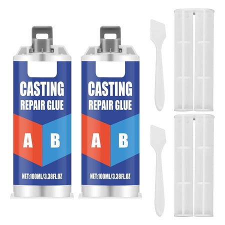 Metal Foundry Glue Set 2026 Strong Foundry Glue for Metal Weld Plastic Bonder and Liquid Fusion Glue Strong Adhesive for Iron Steel Metal Glue Heavy Duty Weld Repairs (2 Set)