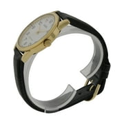 Casio Black Leather Gold Bezel Quartz Mens Watch MTP-V001GL-7BUDF