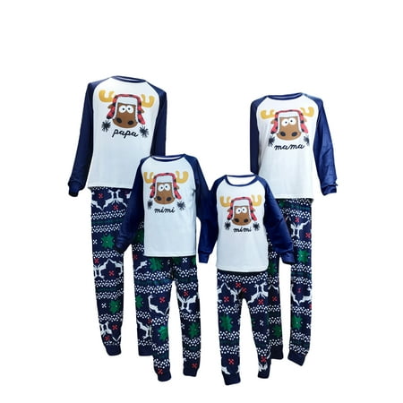 

Gwiyeopda Matching Family Pajamas Sets Christmas PJ s Elk Print Tops and Trousers Suit/ Infants Romper Sleepwear