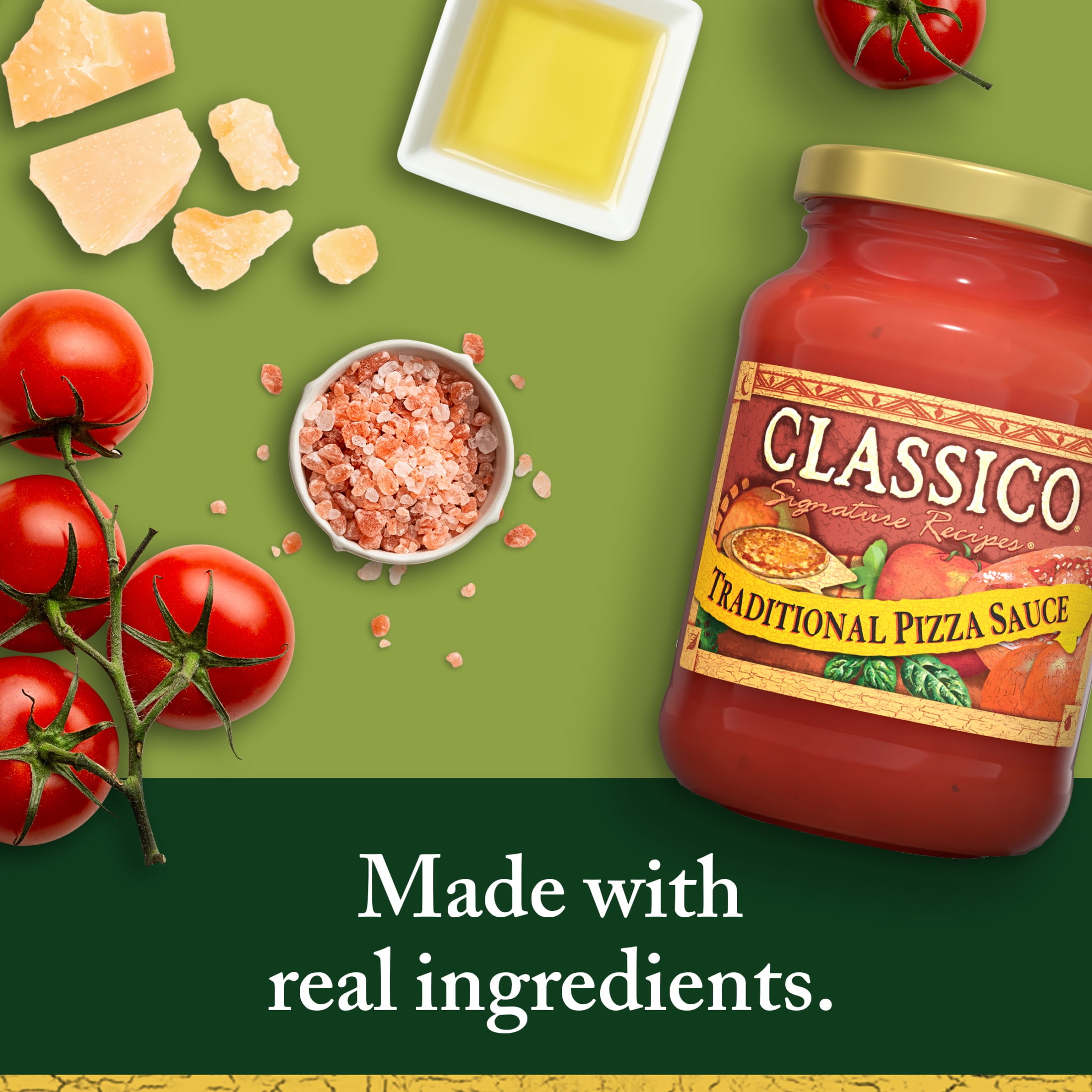 (3 pack) Classico Signature Recipes Traditional Pizza Sauce, 14 oz Jar