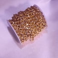 thumbnail image 4 of 16.4Feet Gold Plated Brass Curb Chain Twisted Chunky Link Chains Bulk with Spool for Jewelry Making, 4 of 6