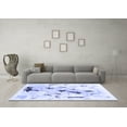 thumbnail image 3 of Ahgly Company Machine Washable Indoor Rectangle Solid Blue Modern Area Rugs, 5' x 7', 3 of 4