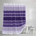 thumbnail image 3 of Shower Curtains for Bathroom, Purple Ombre Stripe Waterproof Fabric Shower Curtain, Farmhouse Striped Gradient Decorative Bathroom Curtain for Bathtub, 66"x72", No Hooks Included, 3 of 9