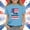 Blue, variant on Amidoa Girls Short Sleeve Independence Day Summer Graphic Crewneck T Shirts Kids Casual Tops Blue Size 13