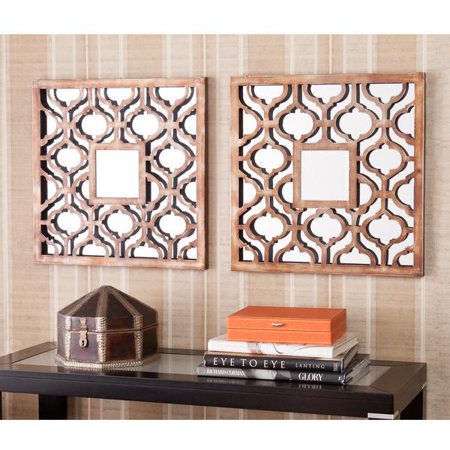 Upton Home Berendo Square Decorative Wall Mirror 2pc Set
