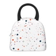 thumbnail image 3 of YFYANG Portable Waterproof Insulated Lunch Bag, Geometric Polka Dot Pattern Reusable Cooler Bag / Picnic Bag for Adults Teens, 3 of 9