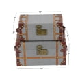 thumbnail image 3 of DecMode Upholstered Gray Wood Decorative Box with Hinged Lid, 2 Count, 3 of 11