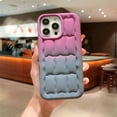 thumbnail image 6 of Bread Block Creative Gradient Dual Color Soft Silicone Case for Women Girls Compatible with iPhone Case (iPhone 12 Pro Max,Red-Black), 6 of 7