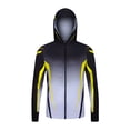thumbnail image 4 of Xfvqtps Mens Fishing Hoodie Jacket Performance Zip up Long Sleeve Cooling Sun Protection Gradient Color Block Breathable Lightweight Summer Thin Tops for Camping Hiking Cycling Running Gray, 4 of 4
