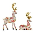 thumbnail image 4 of Baoblaze 2 Pieces Reindeer Statues Animal Sculptures Collection Desktop Table Centerpiece Red, 4 of 8