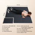 thumbnail image 5 of 0.56 Inch Thick Gym Floor Mats, blocks 12 pcs, Hose, 12 Tiles Rubber Top with EVA Foam, Interlocking Puzzle Gym Mats for Gym, for garage gym kitchen workshop and commercial floor use, Black, 5 of 7