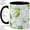 Black, variant on White Floral Coffee Mug, Stained Glass Leaf Art, Gentle Daily Tea Sips