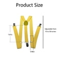 thumbnail image 2 of GASTROPOD Suspenders for Men Adjustable Length Men's Suspenders Elastic Material for Casual and Formal Suspenders for Men Heavy Duty 2.5cmx100cm,Yellow, 2 of 7