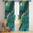 thumbnail image 5 of Blackout Kids Curtains,Teal and Gold Marble Glitter Dots Pattern Childrens Insulated Curtains Set Of 2,Bedroom Essentials,Toddler Room Decor 42"x84", 5 of 5