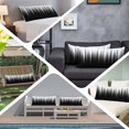 thumbnail image 6 of Black White Body Pillow Covers 20"x54", Modern Geometric Abstract Gradient Striped Soft Brushed Microfiber Breathable Throw Pillow Covers, Decorative Pillowcase with Zipper for Couch Sofa Bedroom, 6 of 9