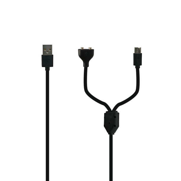 Cable de carga PDEEY NVK para collar antiladridos para perros, 0,8 m, negro