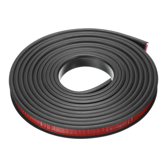 Uxcell U-Shape Edge Banding 9.8Ft x 0.55 inch TPE Self-Adhesive Veneer Edging Trim Flexible Furniture Edge Black