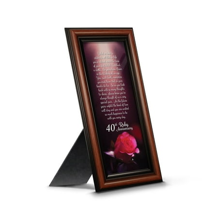 40th Anniversary Gifts for Parents Ruby 40th Anniversary Decorations for Party 40th Anniversary Frame Ruby Gifts 40 Year Anniversary Gift for Wife Ruby Wedding Anniversary Picture Frames 7313W