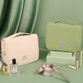 thumbnail image 5 of Vintage Man Bathroom Accessories Portable Simple Square Nylon Travel Toiletry Bag Makeup Case Women Cosmetic Bag Hook Storage Bag PINK, 5 of 8