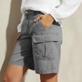 thumbnail image 5 of ABATAB Cargo Shorts for Women Lightweight Casual Chino Shorts High Waist Summer Multi Pockets Shorts Loose Fit Clothes, 5 of 7