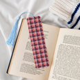 thumbnail image 4 of Kdxio Heart Plaid Print Metal Tassel Bookmarks,Perfect Gift for Art Lovers and Bookworms Metal Bookmarks for Women, 4 of 8