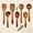 C, variant on KuoKaa 7-Piece Wooden Kitchen Utensils Set, Wooden Spoons for Cooking with Thumb Rest, Ergonomic Curved Handle, Smooth Finish, Nonstick Safe, Gift Ready