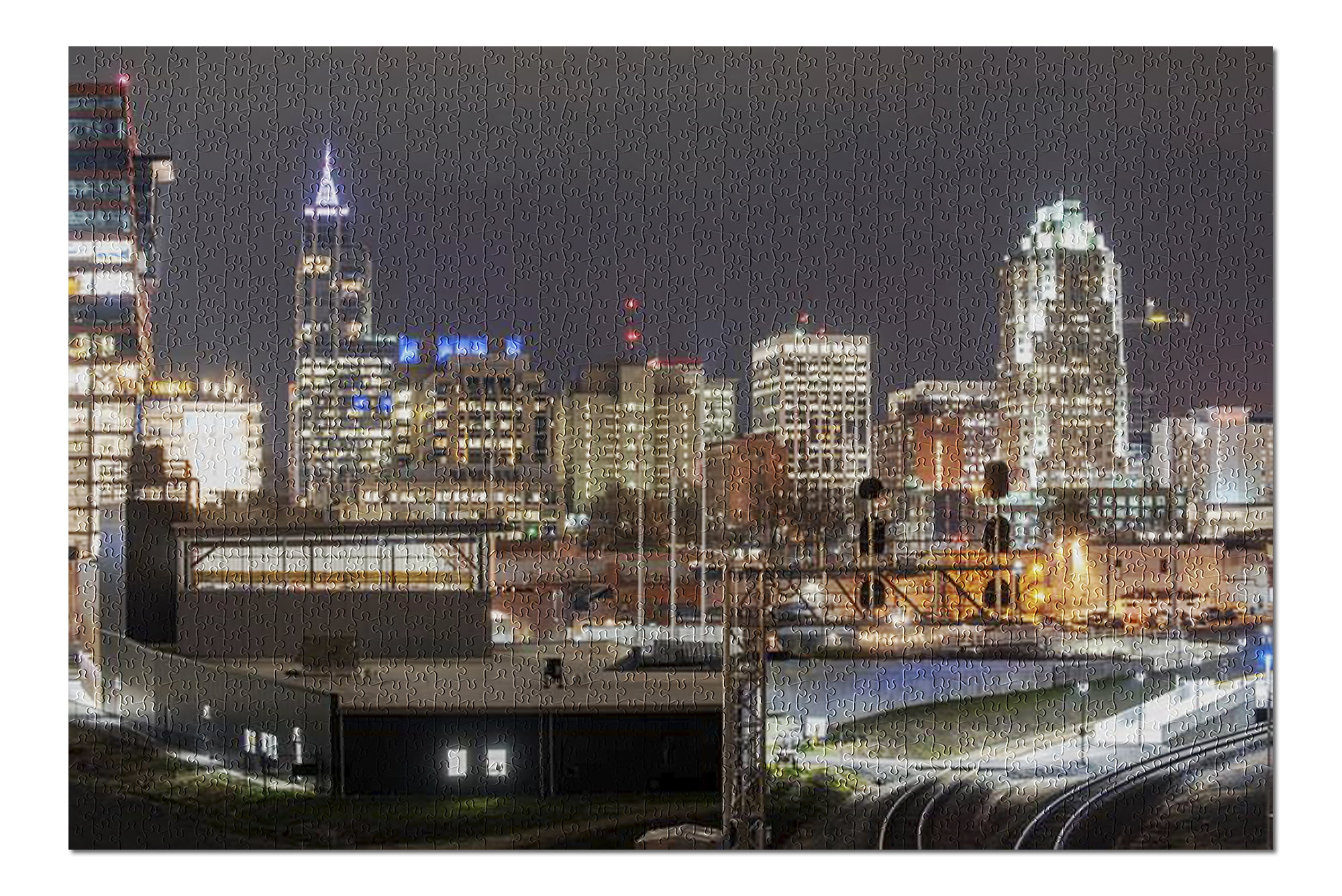 Raleigh, North Carolina - City Skyline at Night 9010823 (20x30 Premium