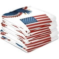 thumbnail image 7 of United States of America Flags Tea Towels 4 Pack USA Eagle Flying Kitchen Dish Cloth with Hanging Loop, 18"x28" Lint-Free Absorbent Towel for Kitchen Drying Wiping and Cleaning, 7 of 7