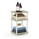 thumbnail image 1 of Mesa auxiliar Furinno Just de 3 niveles, tubo torneado Sonoma, roble y blanco, 1 of 7