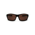 thumbnail image 2 of Choppers Mens Biker Warparound Motorcycle Sunglasses Shiny Black Brown, 2 of 4
