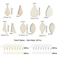 thumbnail image 2 of 5 Styles 300Pcs Wooden Earring Charms Unfinished Natural Wood Leaf Teardrop Pendants with Earring Hooks & Jump Rings for Beginners DIY Earring Making Jewellery Crafts Adults, 2 of 7
