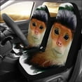 thumbnail image 2 of ZHANZZK Set of 2 Car Seat Covers Red Shanked Douc Langur Universal Auto Front Seats Protector Fits for Car,SUV Sedan,Truck, 2 of 4