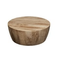 thumbnail image 6 of 29.53 Inch Round MDF Coffee Table and 2 PU Leather Dining Chair Set, Drum Shape Table for Kitchen, Living Room, Small Space, 6 of 9