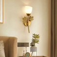 thumbnail image 3 of Flower Creative Indoor Wall Light E27 Lamp Holder Modern Art Deco Wall Light, Golden Simple Style Wall Lamp for Living Room Bedroom Corridor (A), 3 of 5