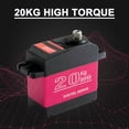 thumbnail image 3 of 20KG High-Torque Digital Servo with 270° Rotation, Waterproof Metal Gear (Copper & Aluminum), 0.09sec/60° Speed at 6.8V, CNC Precision Gears, Anti-Block/Burn Protection, 4-Pack with 25T Servo Arms, 3 of 6